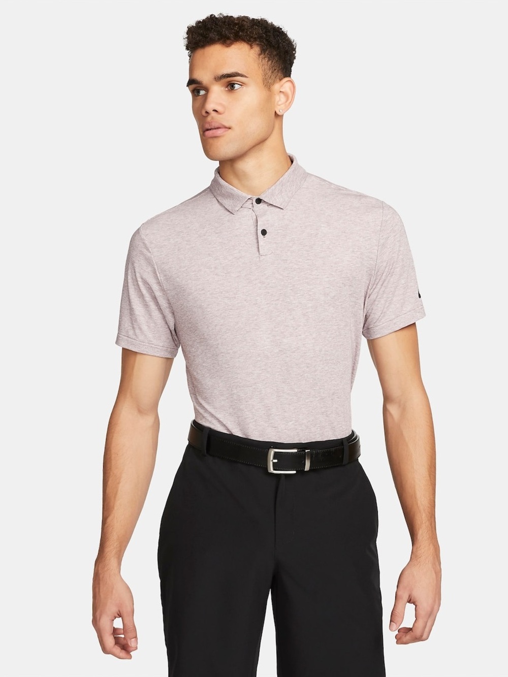 Nike Dri-FIT Tour Men's Heathered Golf Polo Plum Eclipse FJ1643-291 Dead-stock